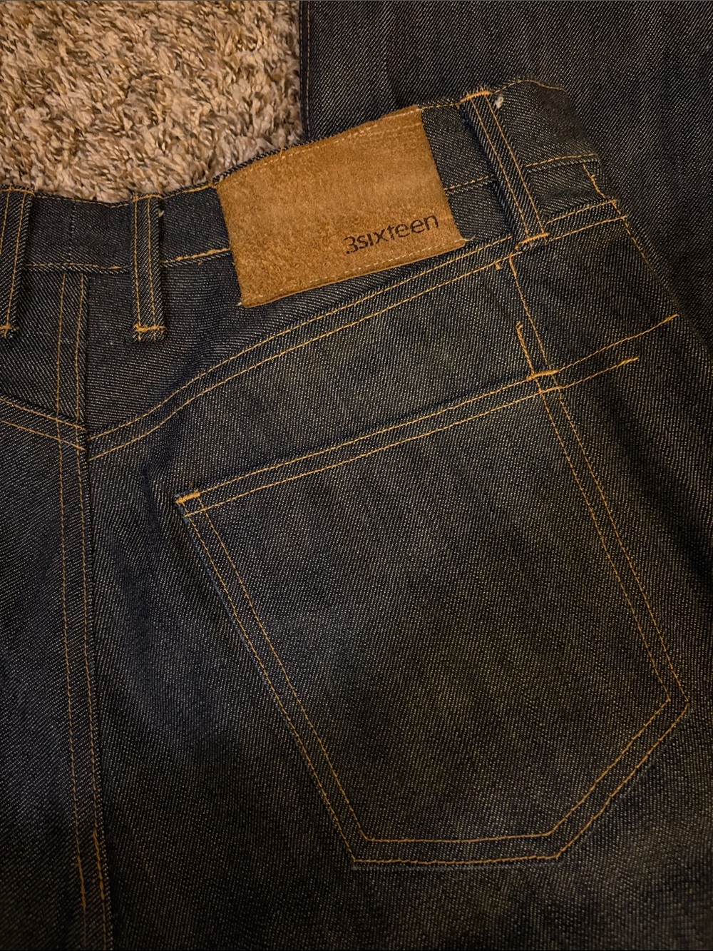3sixteen Men’s Dark Blue Straight-Leg Jeans - W 36, L 30 - Picture 2 of 5